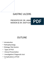 Gastric Ulcers: Presented By: Dr. Jawaria Memon & Dr. Deep Kumar