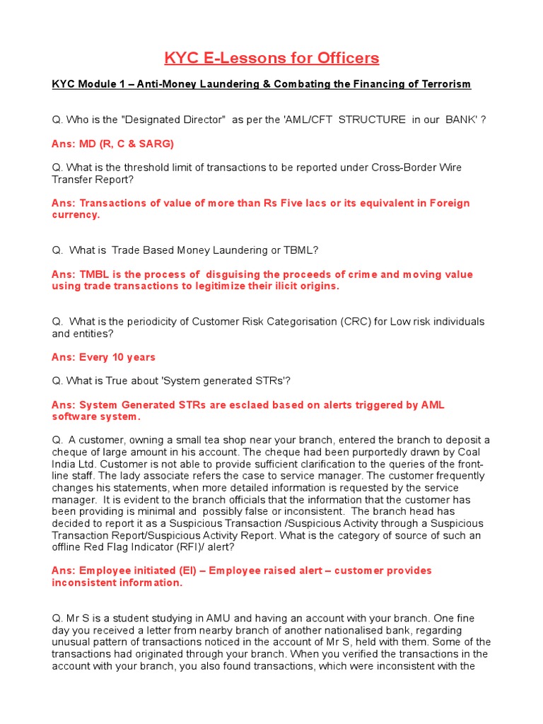KYC Officers - 210724 | PDF | Money Laundering | Banks