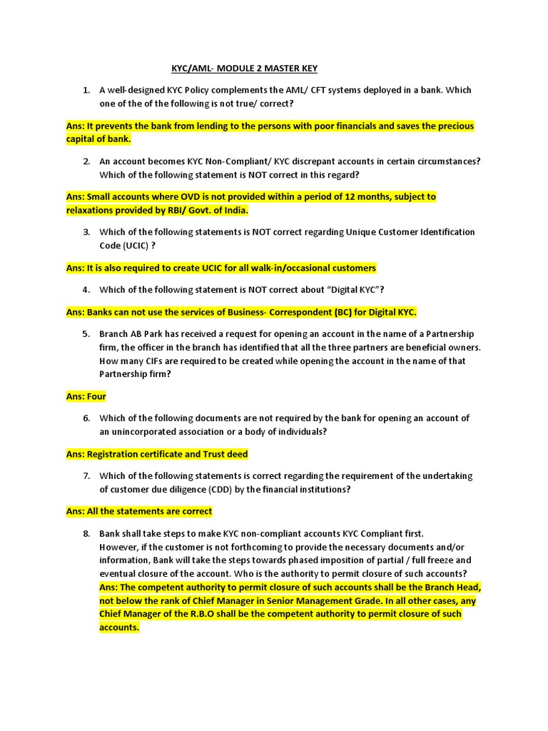 KYC/AML Compliance Guidelines Overview | PDF | Trust Law | Money Laundering