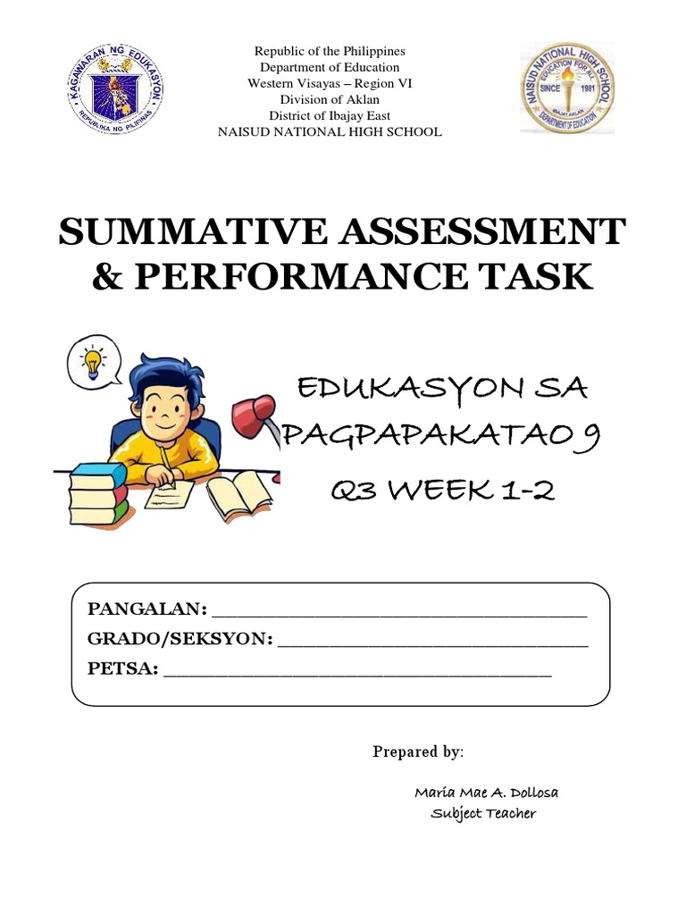 Summative Assessment q3 Week 1-2 | PDF