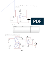 Q.1: Calculate The Current Through Resistor R2 in Figure 1 and Output Voltage in This Opamp Circuit For Several Different Values of R2