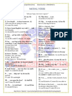 Modal Verbs Test Questions