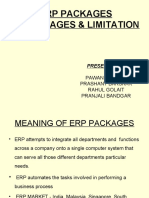 Erp Packages Advantages & Limitation: Presented by
