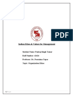 Indian Ethos & Valur For Management Assignment - 1 42424 - Pankaj Singh Tomar