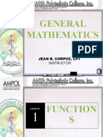 General Mathematics: Jean B. Corpuz, LPT Instructor