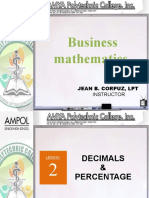 Business Mathematics: Jean B. Corpuz, LPT Instructor
