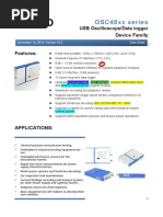 OSC48xx Series: USB Oscilloscope/Data Logger Device Family Features