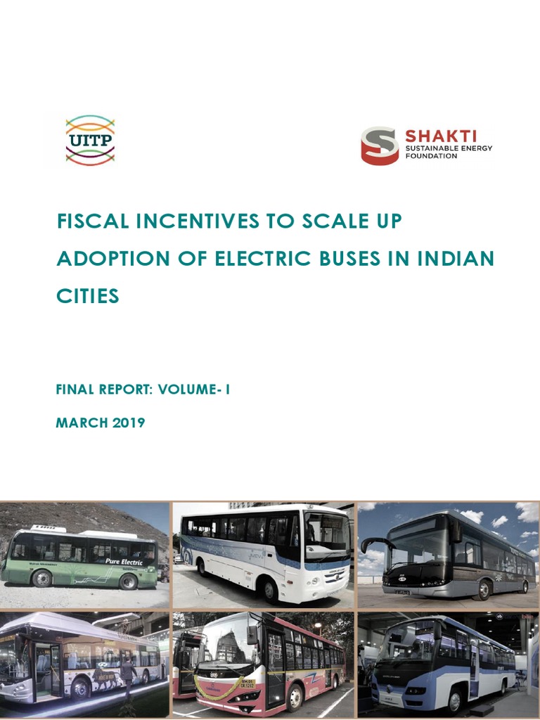 Fiscal Incentives for Electric Buses in India | PDF | Hybrid Vehicle | Bus