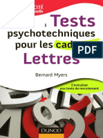 Tests Psychotechniques Pour Les Cadres - Lettres by Bernard Myers