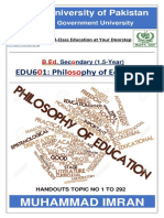 EDU601 - Philosophy of Education ( topic 1 to 292)(HANDOUTS) (2)