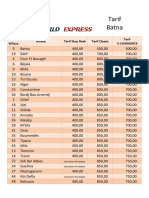 Batna Tarif Stop Desk Tarif Classic E-COMMERCE Wilaya