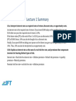 Lecture 1 Summary: LO.a: Interpret Interest Rates As Required Rates of Return, Discount Rates, or Opportunity Costs