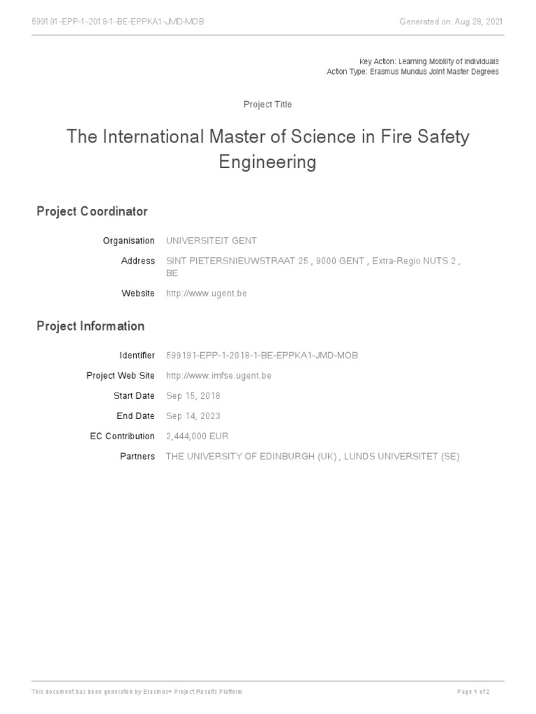 Fire Safety Engineering PDF University Engineering