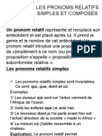 Les Pronoms - Relatifs - Simples