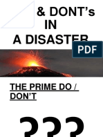 DO's and Dont's During Disaster