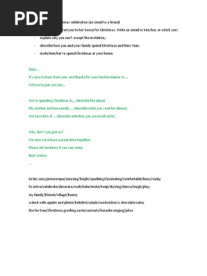 Christmas Celebration (an Email)