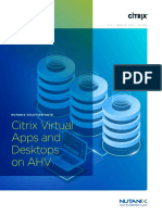Citrix Virtual Apps and Desktops On AHV: Nutanix Solution Note