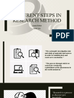 Different Steps in Research Method Presentation