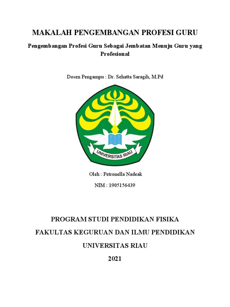 Pengembangan Profesi Guru Profesional | PDF | Karier & Perkembangan