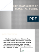 Chief Commissioner of Income Tax - Powers
