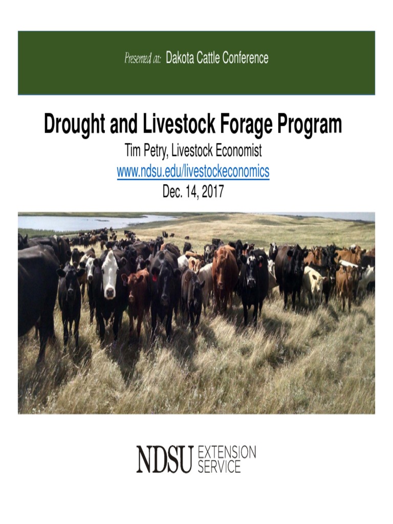 Drought and Livestock Forage Program PDF Livestock Cattle