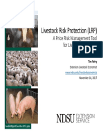 Livestock Risk Protection (LRP) : A Price Risk Management Tool For Livestock Producers