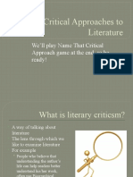 Critical Approaches To Literature2930