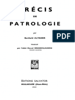 Berthold Altaner - Précis de Patrologie (1941, Salvator)