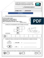 8 Atividades Pré 2 em PDF