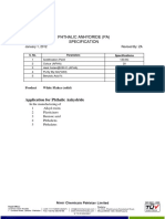 Phthalic Anhydride (Pa) Specification