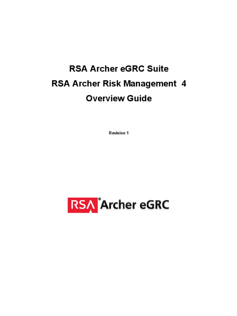 RSA Archer Risk Management 4 Overview Guide | PDF | Risk | Risk Management