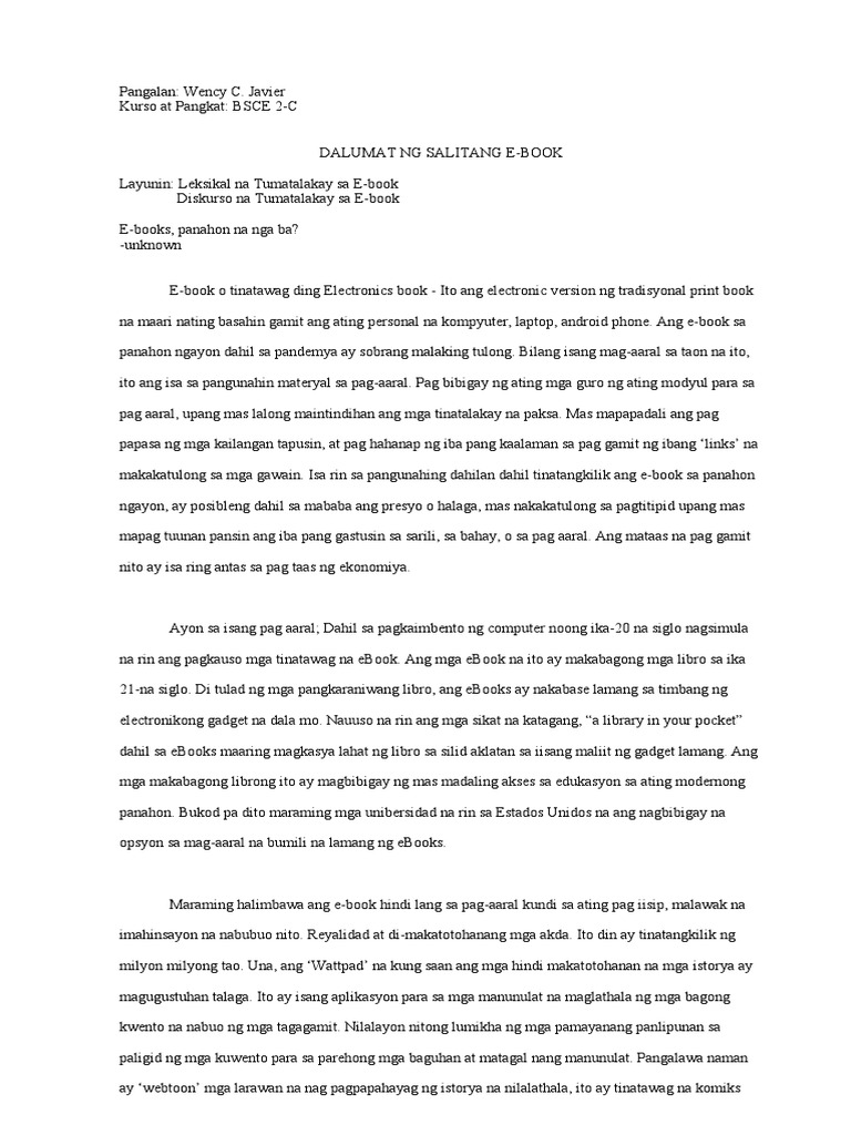 FIL Dalumat | PDF
