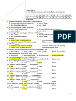 Sinh viên điền đáp án chọn vào khung đáp án Sau khi hoàn thành bài test, sinh viên