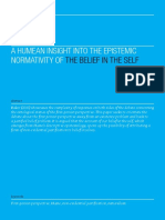A Humean Insight Into The Epistemic Normativity Of: The Belief in The Self