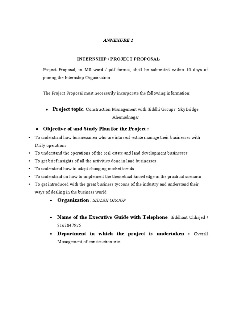 Shreyans Jain Project Proposal | PDF