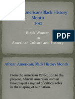 Black Women in American Culture and History