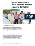 27-03-2018 Entrega Astudillo Planta Potabilizadora y Centro de Salud en Buenavista de Cuéllar