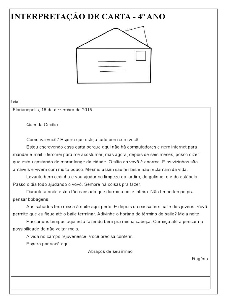 Interpretação de Carta | PDF | Maria, mãe de Jesus