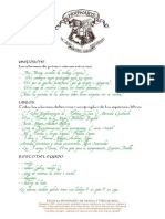 Carta Materiales Hogwarts y Permiso Hogsmeade