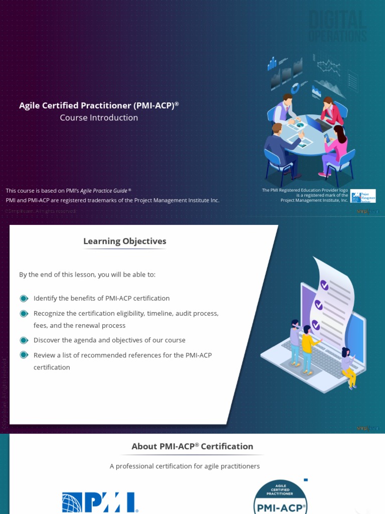PMI-ACP Certification Course Overview | PDF | Agile Software ...