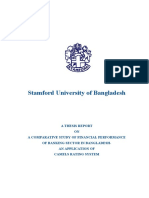 Thesis - A Comparative Study of Financial Performance of Banking Sector in Bangladesh - An Application of CAMELS Rating System