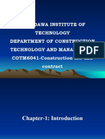 Dire Dawa Institute of Technology Department of Construction Technology and Management COTM6041-Construction Law and Contract
