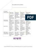 Music and Me Movie Rubric