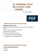 Islamic Perspective On Deviance and Crime