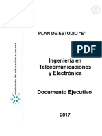 Plan de estudio Ingeniería en Telecomunicaciones y Electrónica