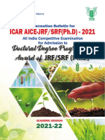 ICAR AICE-JRF/SRF(PhD) 2021 Exam Info