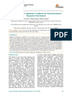 Evaluation of The Optimum Conditions For Biotechnological Magnesite Enrichment