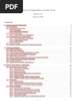 Theory of Computation-Lecture Notes: Michael Levet August 27, 2019