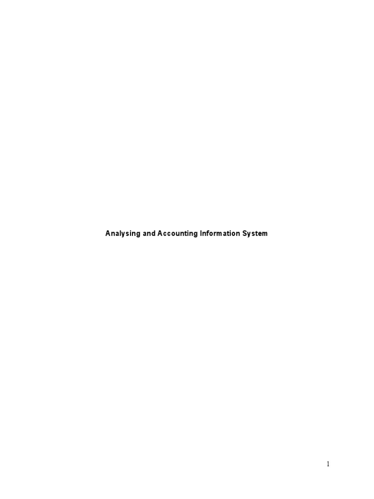 Analysing and Accounting Information System | PDF | Receipt | Risk