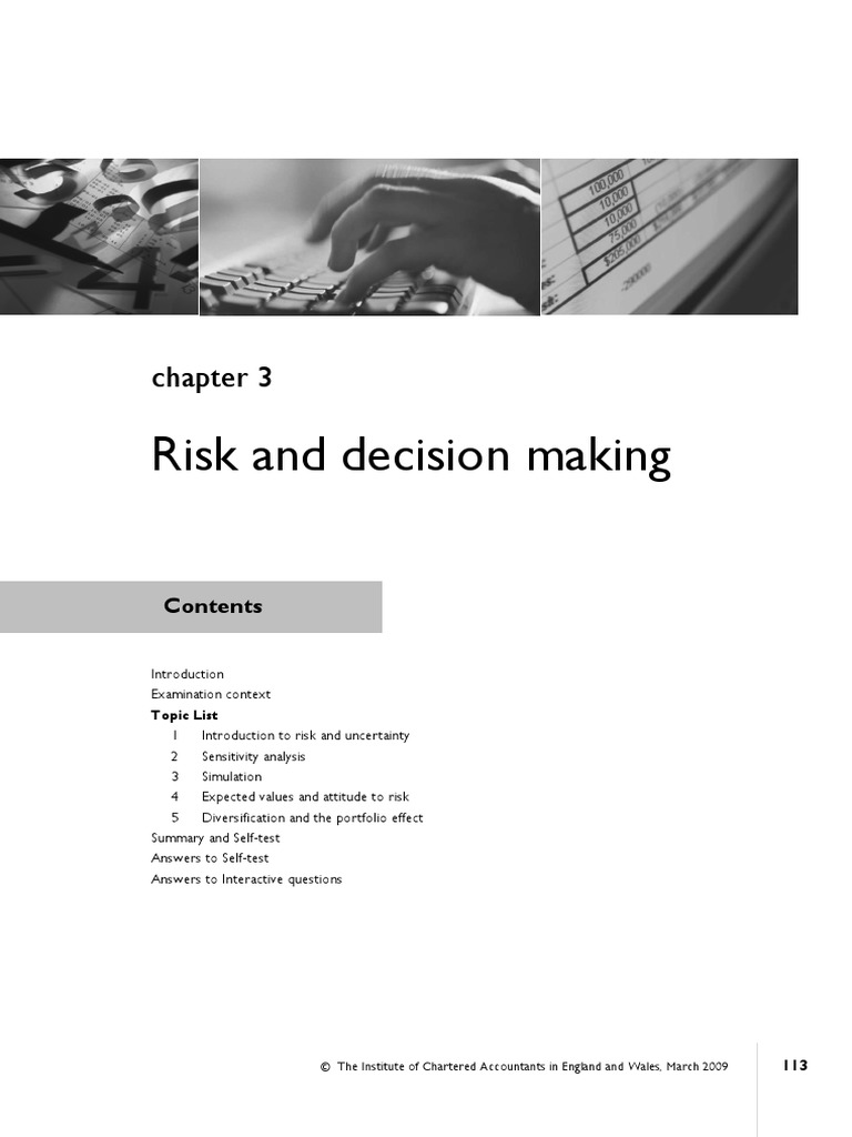 Risk and Decision Making: Topic List | PDF | Risk | Net Present Value
